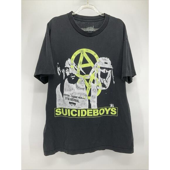 Suicideboys Pouya Greyday Tour 2019 G59 Size Large $UICIDEBOY$ Band Tee - Picture 1 of 8